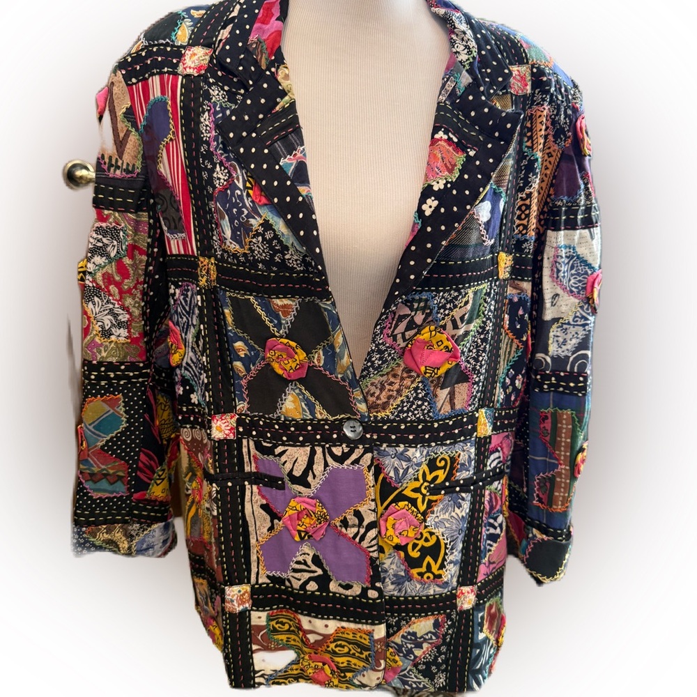 Vintage Sandy Starkman Women’s Eclectic Colorful Blazer/ Jacket. Size Medium